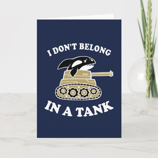 Ich gehöre nicht an einen Tank Karte (Vorderseite)