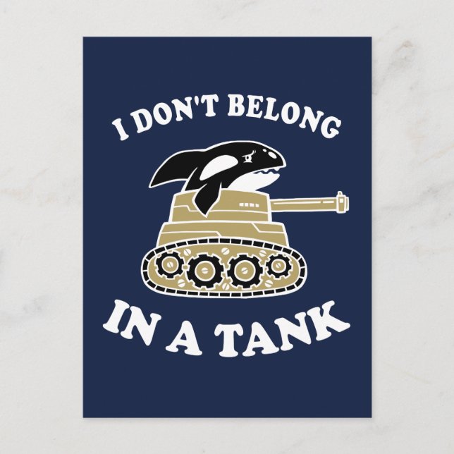 Ich gehöre nicht an einen Tank Postkarte (Vorderseite)