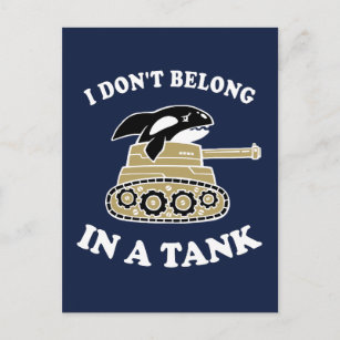 Ich gehöre nicht an einen Tank Postkarte