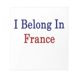 Ich gehöre zu Frankreich Notizblock