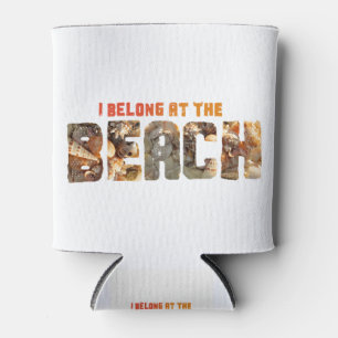 Ich gehöre zum Beach Muschel Shirt Dosenkühler