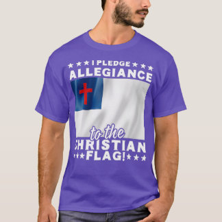 Ich gelobe Treue der christlichen Flagge Jesus T-Shirt