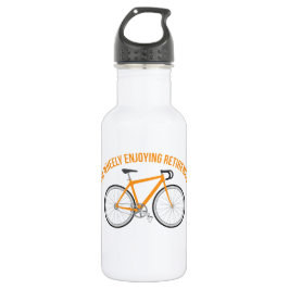 Ich genieße das Ruhestand, sonniges Fahrrad Edelstahlflasche