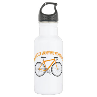 Ich genieße das Ruhestand, sonniges Fahrrad Edelstahlflasche