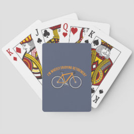 Ich genieße das Ruhestand, sonniges Fahrrad Spielkarten