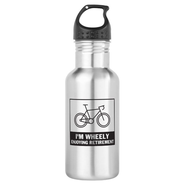Ich genieße die Pension Funny Bicycle Bike Edelstahlflasche (Vorderseite)