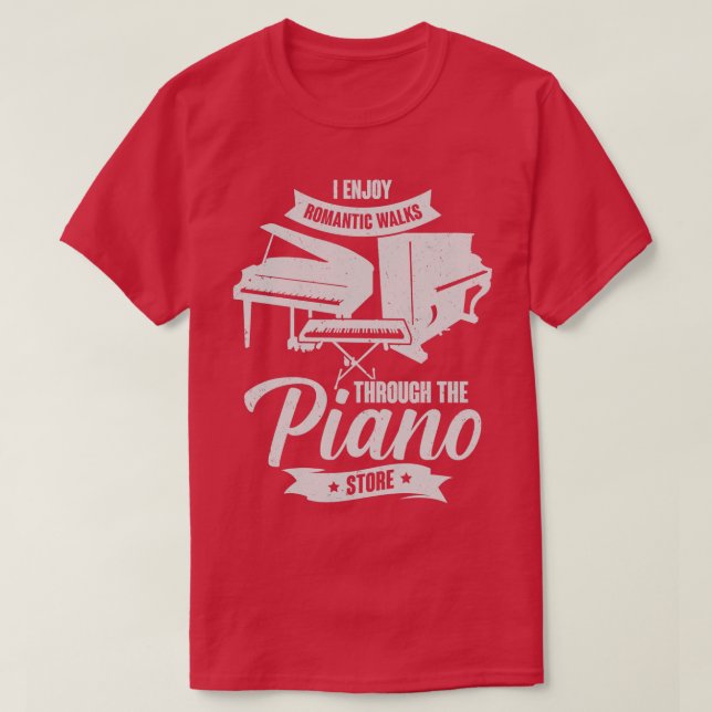 Ich genieße romantische Spaziergänge durch den Pia T-Shirt (Design vorne)