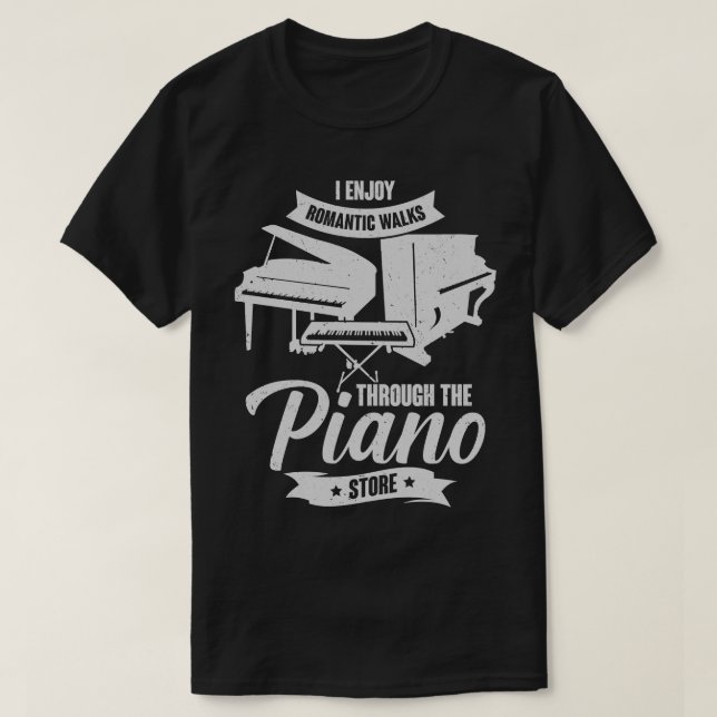 Ich genieße romantische Spaziergänge durch den Pia T-Shirt (Design vorne)