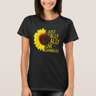 Ich gerade Liebe Guanacos Frauen Alpaca Sunfl T-Shirt