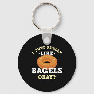 Ich gerade mag wirklich Bagel-lustigen Schlüsselanhänger