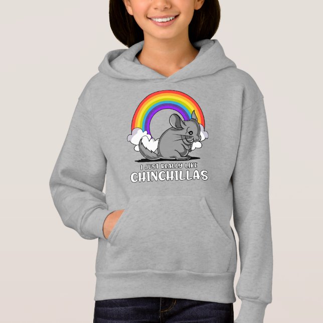 Ich gerade mag wirklich Chinchilla-niedliches Hoodie (Vorderseite)