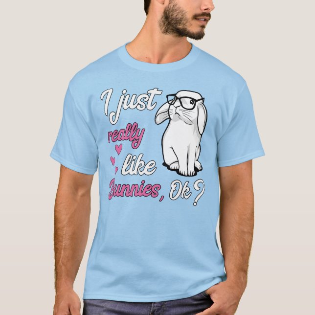 Ich gerade mag wirklich Häschen-niedliches T-Shirt (Vorderseite)