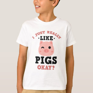 Ich gerade mag wirklich Schwein-lustiges Vieh T-Shirt