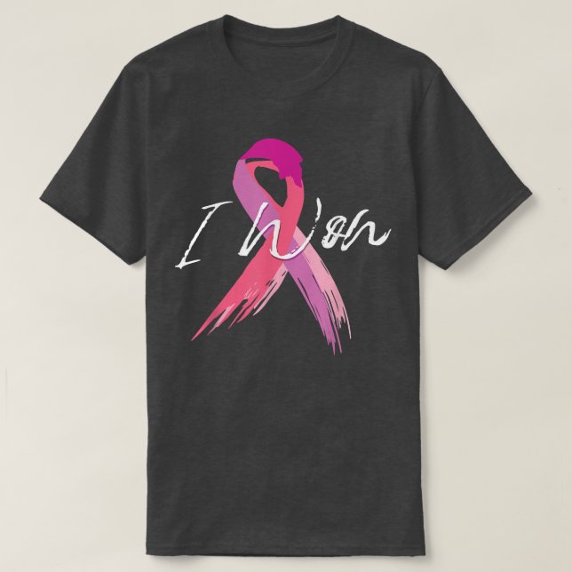 Ich gewann die Brustkrebserklärungsunterstützung f T-Shirt (Design vorne)