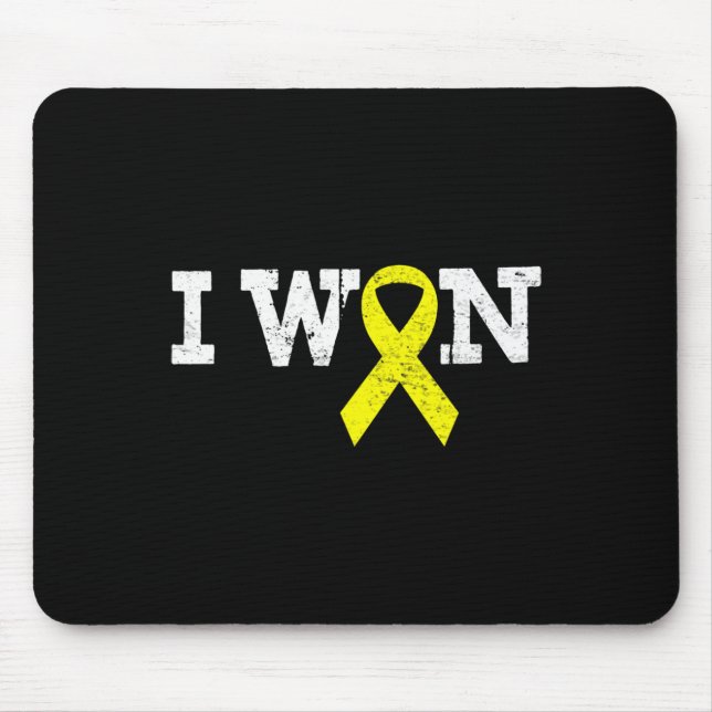 Ich gewann Gold Ribbon Kid Unterstützung Krebs im  Mousepad (Vorne)