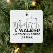 Ich ging die Brooklyn Bridge, NYC