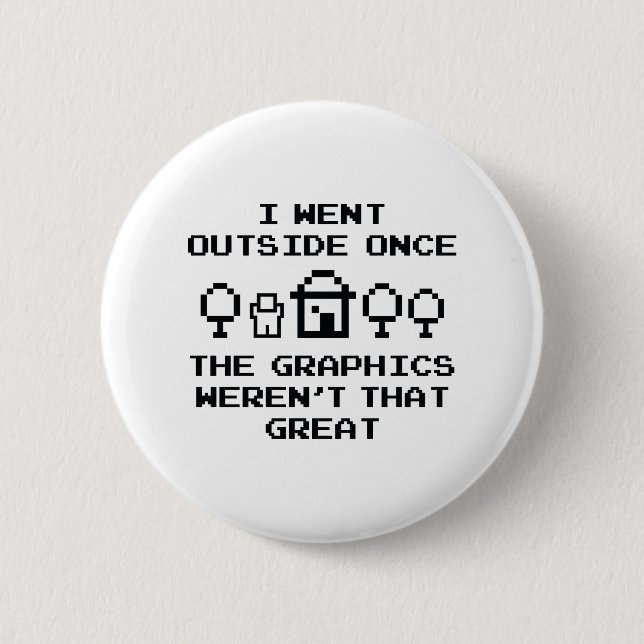 Ich ging einmal draußen button (Vorderseite)