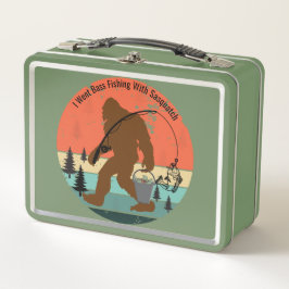 Ich ging mit Sasquatch - Retro Bassangeln Metall Brotdose