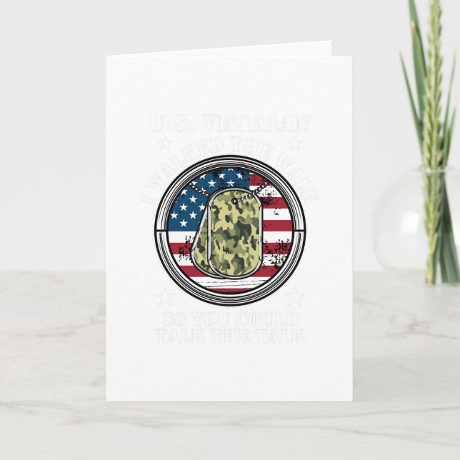 Ich ging zu Fuß Militärruhestand Karte (Vorderseite)