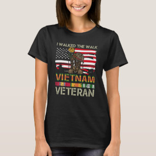Ich ging zu Fuß Vietnam Veteranen amerikanische Fl T-Shirt