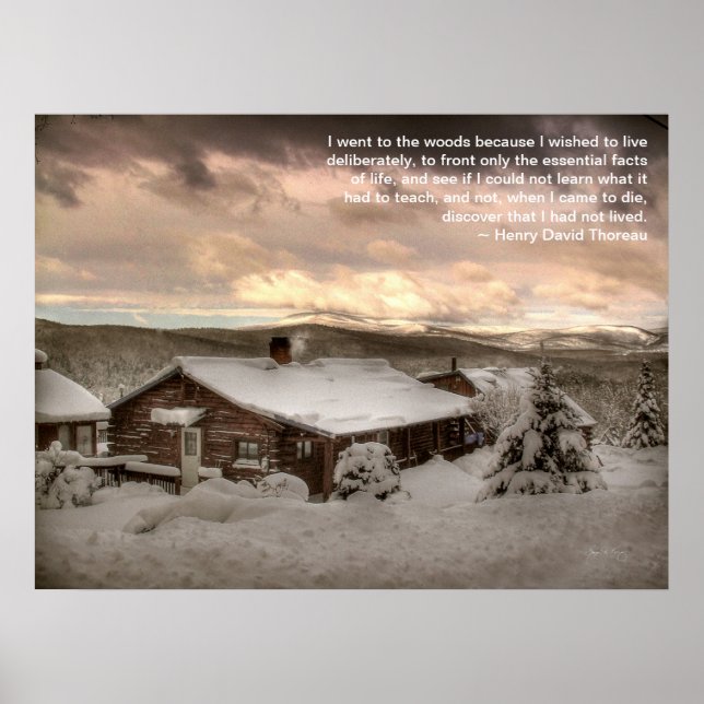 Ich ging zum Waldposter Poster (Vorne)