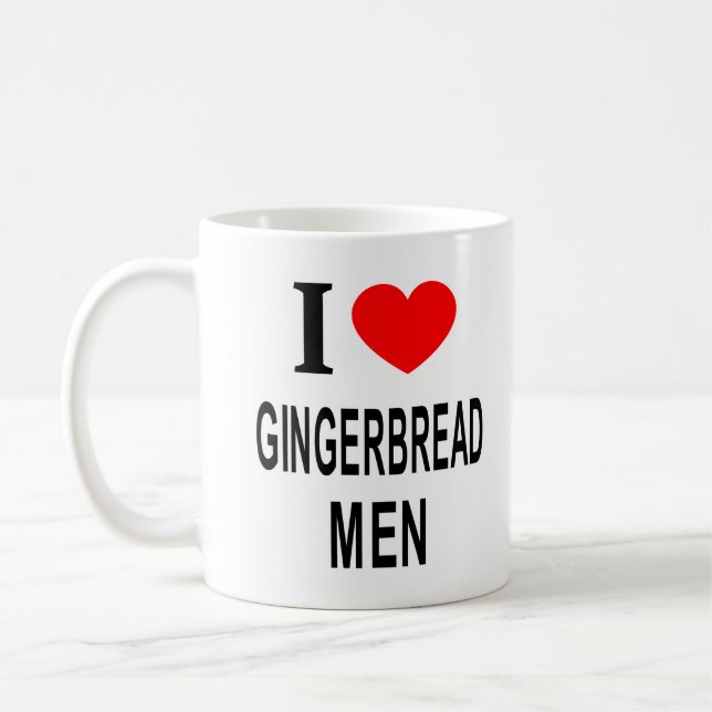 ICH ❤️ GINGERBREAD MÄNNER I LIEBE GINGERBREAD MÄNN KAFFEETASSE (Links)