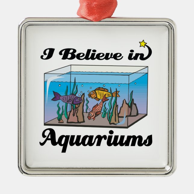 Ich glaube an Aquarien Ornament Aus Metall (Vorne)