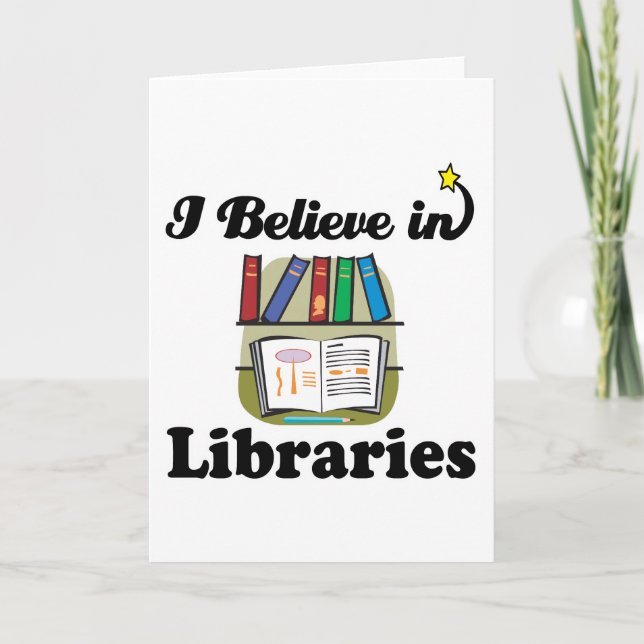 Ich glaube an Bibliotheken Karte (Vorderseite)