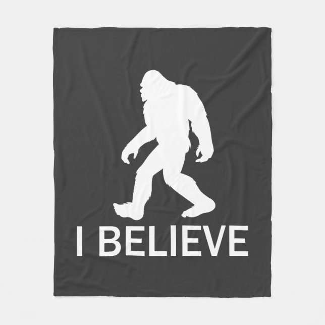 Ich glaube an Bigfoot Fleecedecke (Vorderseite)