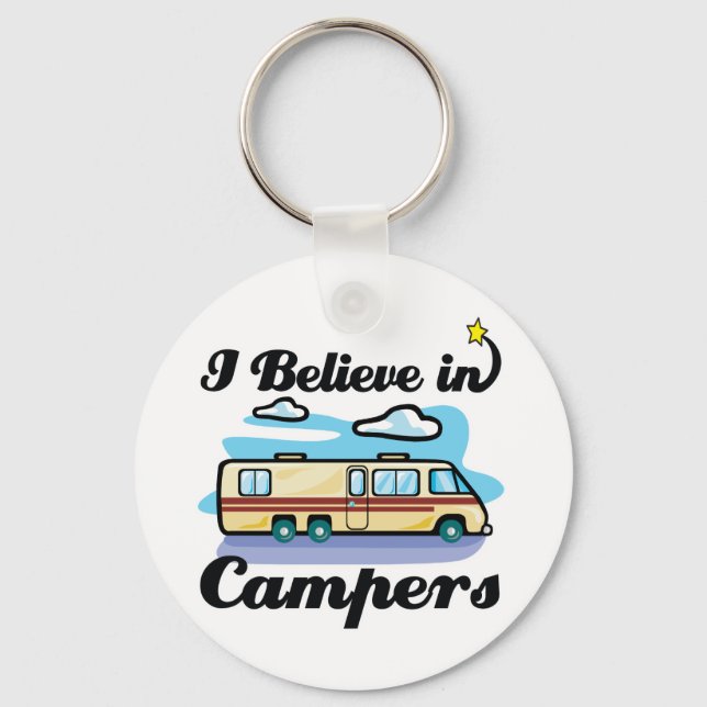 Ich glaube an Camper Schlüsselanhänger (Vorderseite)