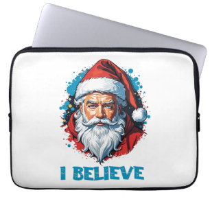 Ich glaube an das Design des Santa Claus Graffiti. Laptopschutzhülle