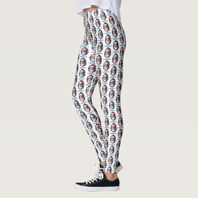 Ich glaube an das Design des Santa Claus Graffiti. Leggings (Links)