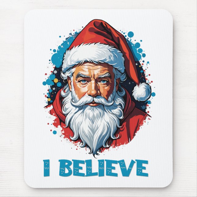 Ich glaube an das Design des Santa Claus Graffiti. Mousepad (Vorne)