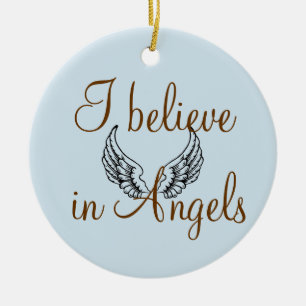 Ich glaube an das Gedenken an Engel Keramik Ornament