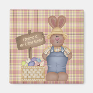 Ich glaube an das Osterhasen-Magnet Magnet