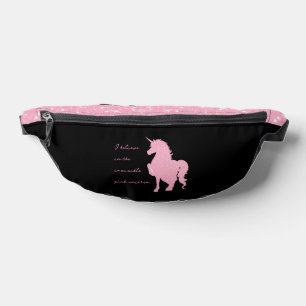 Ich glaube an das unsichtbare rosa Einhorn. Bauchtasche