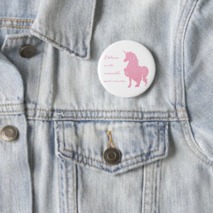 Ich glaube an das unsichtbare rosa Einhorn. Button