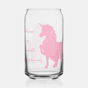 Ich glaube an das unsichtbare rosa Einhorn. Dosenglas