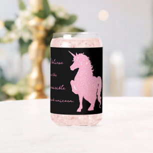 Ich glaube an das unsichtbare rosa Einhorn. Dosenglas