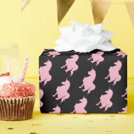 Ich glaube an das unsichtbare rosa Einhorn. Geschenkpapier