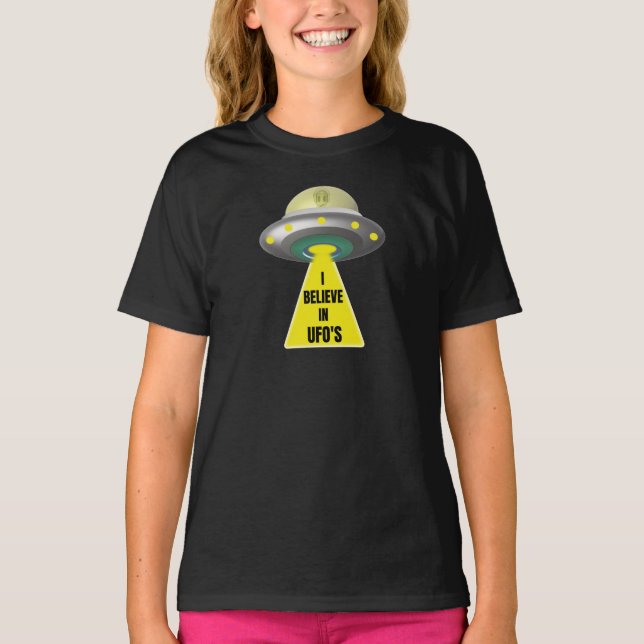 Ich glaube an den Alien-Raumschiff-T - Shirt des U (Vorderseite)