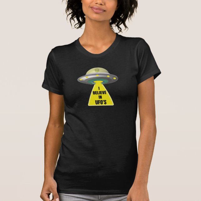 Ich glaube an den Alien-Raumschiff-T - Shirt des U (Vorderseite)