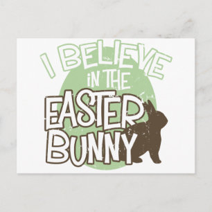 Ich glaube an den Osterhase Feiertagspostkarte