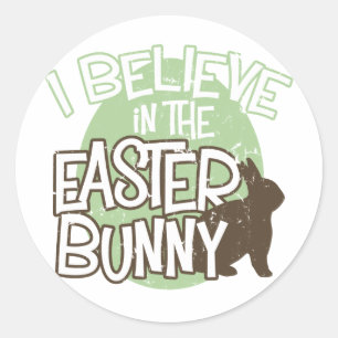 Ich glaube an den Osterhase Runder Aufkleber