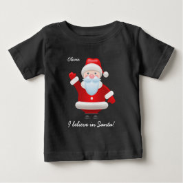 Ich glaube an den Weihnachtsmann. Funny Santa Clau Baby T-shirt