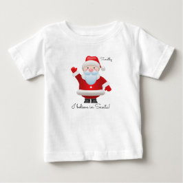 Ich glaube an den Weihnachtsmann. Funny Santa Clau Baby T-shirt