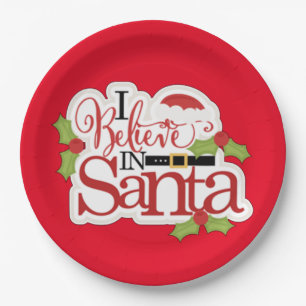 Ich glaube an den Weihnachtsmann Pappteller