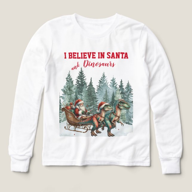 Ich glaube an den Weihnachtsmann und Dinosaurier (Design Vorderseite)