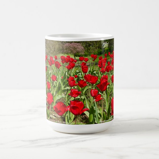 Ich glaube an dich selbst. Red Tulips Kaffeetasse (Mittel)