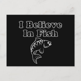 Ich glaube an die Postkarte für Fische